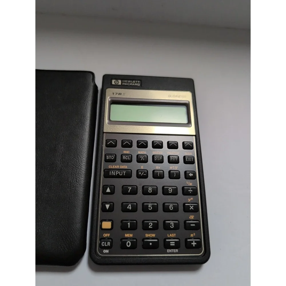 Vintage Hewlett Packard HP 17B II Gold Financial Business Calculator with Case